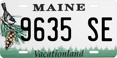 ME license plate 9635SE