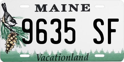 ME license plate 9635SF