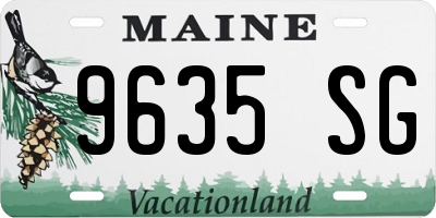 ME license plate 9635SG