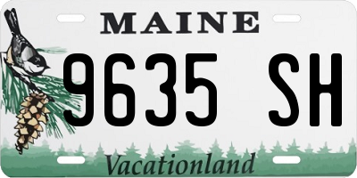 ME license plate 9635SH