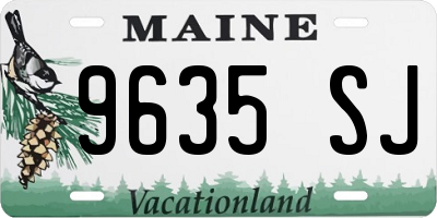 ME license plate 9635SJ
