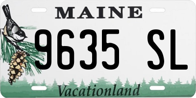 ME license plate 9635SL