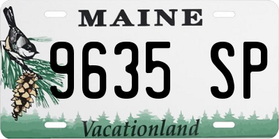 ME license plate 9635SP