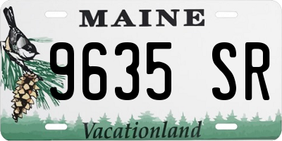 ME license plate 9635SR