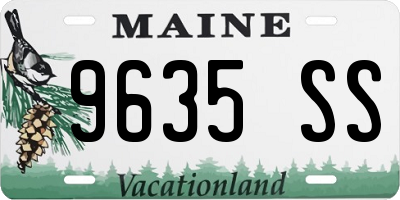 ME license plate 9635SS