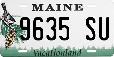 ME license plate 9635SU