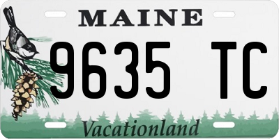 ME license plate 9635TC
