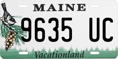 ME license plate 9635UC