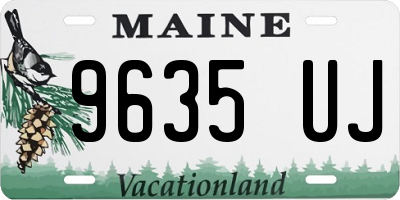 ME license plate 9635UJ