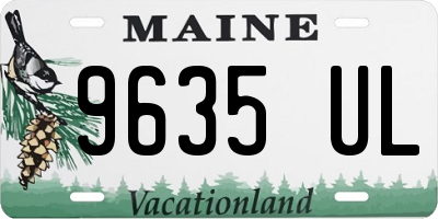ME license plate 9635UL
