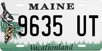 ME license plate 9635UT