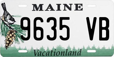 ME license plate 9635VB
