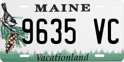 ME license plate 9635VC