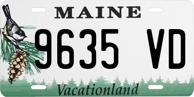 ME license plate 9635VD