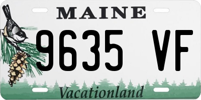 ME license plate 9635VF