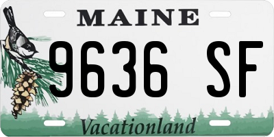 ME license plate 9636SF