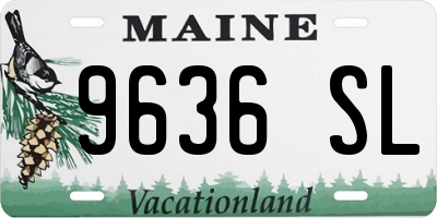 ME license plate 9636SL