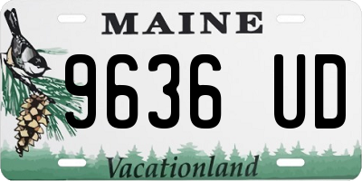 ME license plate 9636UD