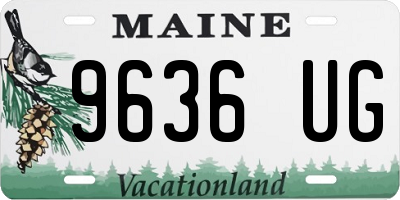 ME license plate 9636UG