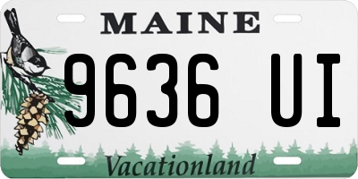 ME license plate 9636UI