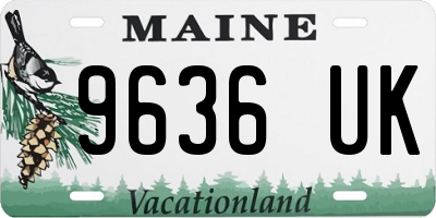 ME license plate 9636UK