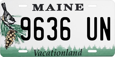 ME license plate 9636UN