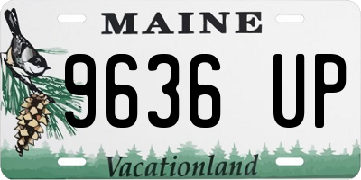 ME license plate 9636UP