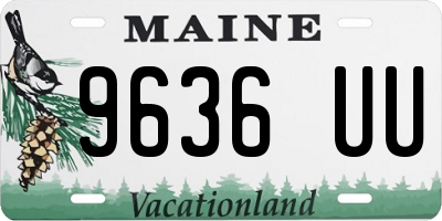 ME license plate 9636UU