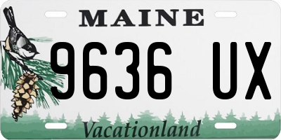 ME license plate 9636UX
