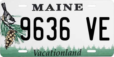 ME license plate 9636VE