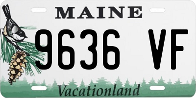 ME license plate 9636VF