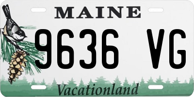 ME license plate 9636VG