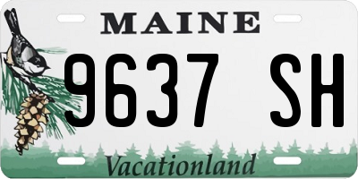 ME license plate 9637SH