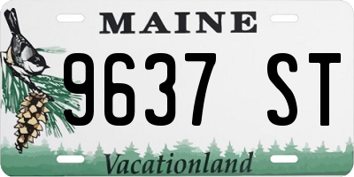 ME license plate 9637ST