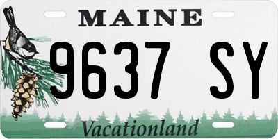 ME license plate 9637SY