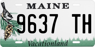 ME license plate 9637TH