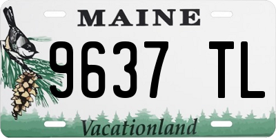 ME license plate 9637TL