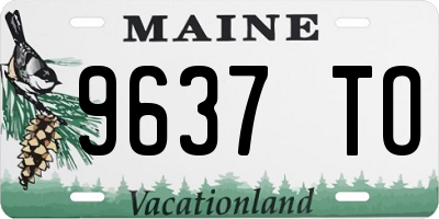ME license plate 9637TO