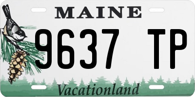 ME license plate 9637TP