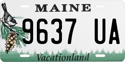 ME license plate 9637UA