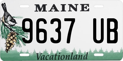 ME license plate 9637UB