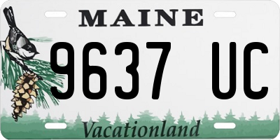 ME license plate 9637UC