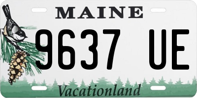 ME license plate 9637UE