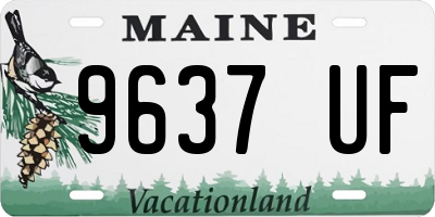 ME license plate 9637UF