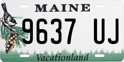 ME license plate 9637UJ