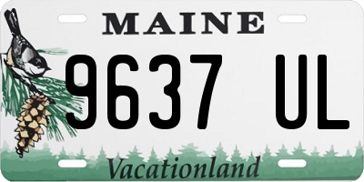 ME license plate 9637UL