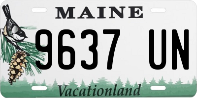 ME license plate 9637UN