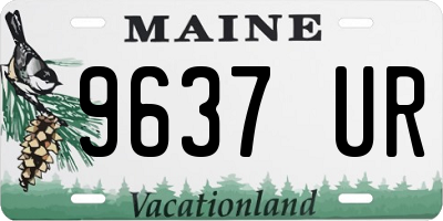 ME license plate 9637UR