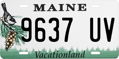 ME license plate 9637UV