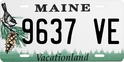 ME license plate 9637VE